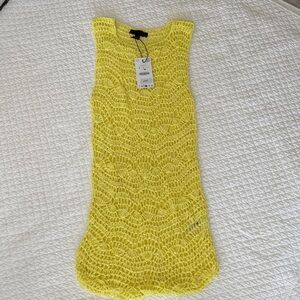 Zara Yellow Crochet Sleeveless Top